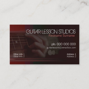 CARTE DE VISITE des leçons de musique GUITAR