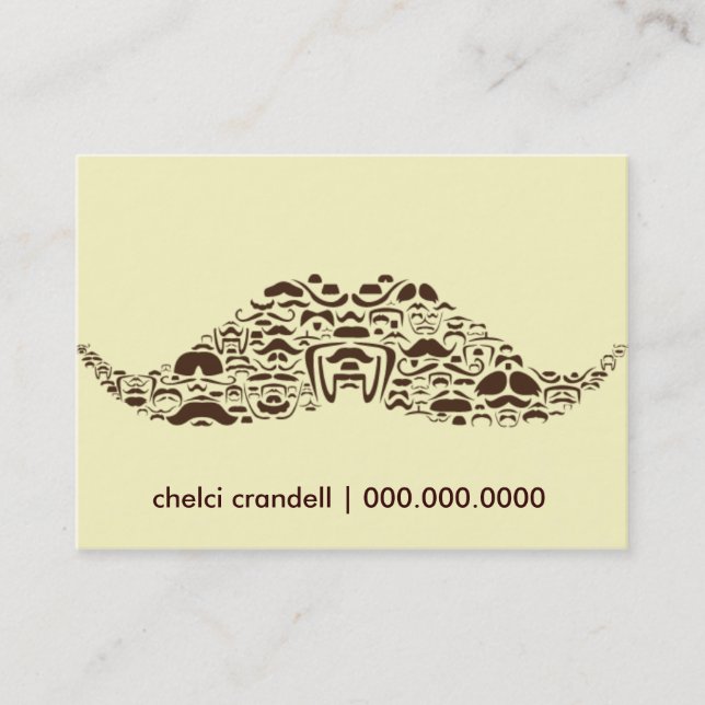 Carte De Visite Des millions de moustaches (Devant)