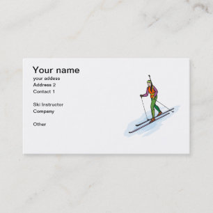 Carte de visite des moniteurs de ski