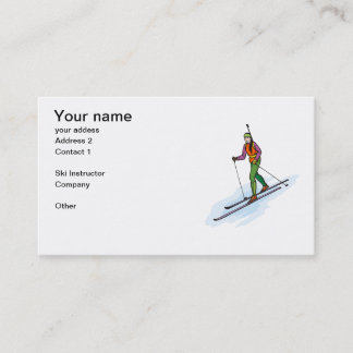 Carte de visite des moniteurs de ski
