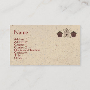 Carte de visite des oiseaux primitifs