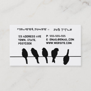 Carte De Visite Des oiseaux sur un fil - osez être différent
