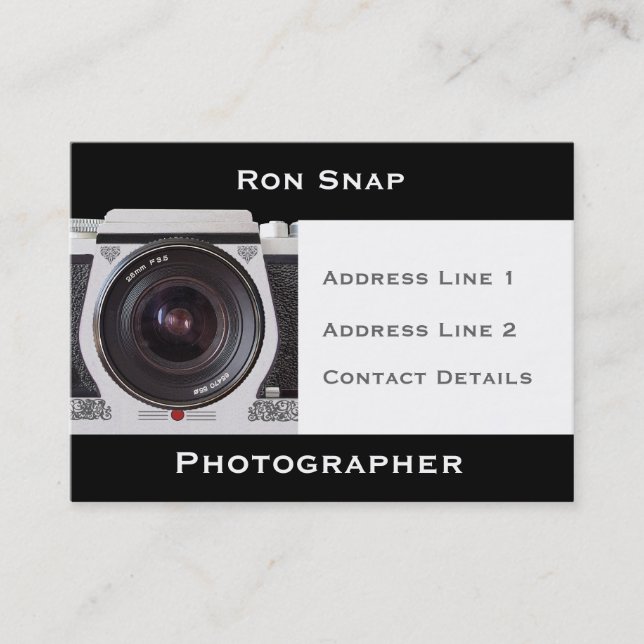 Carte de visite des photographes de caméra des ann (Devant)