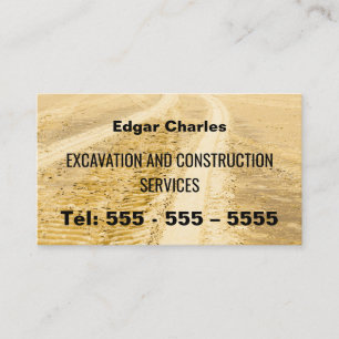 Carte de visite des pistes de sable de la construc