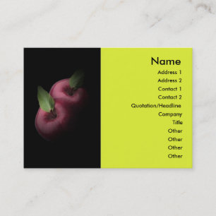 Carte de visite des pommes rouges
