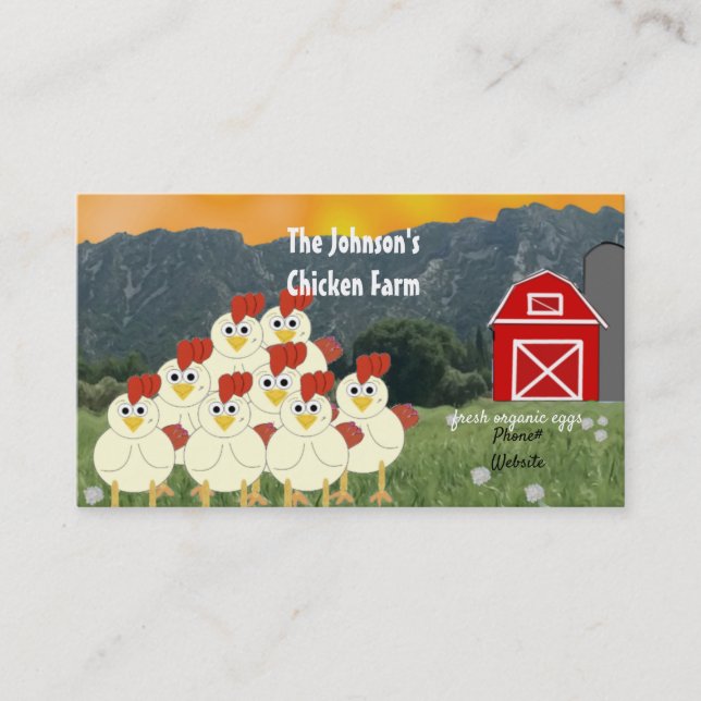 Carte de visite des producteurs de poulet (Devant)