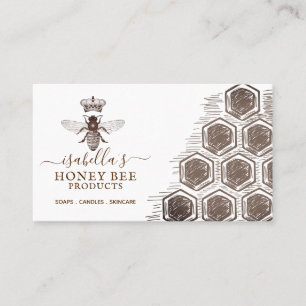 Carte de visite des produits d'abeilles miel
