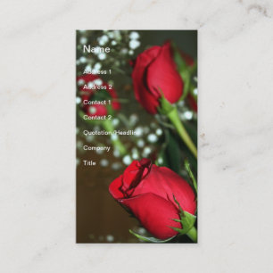 Carte de visite des Roses rouges