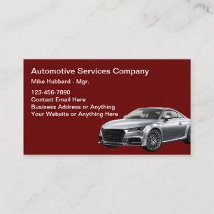 Carte de visite des services automobiles