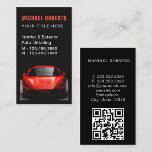 Carte de visite des services automobiles de luxe