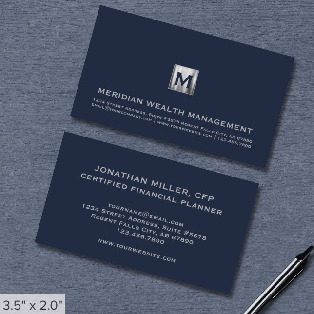 Carte de visite des services consultatifs financie (Créateur téléchargé)