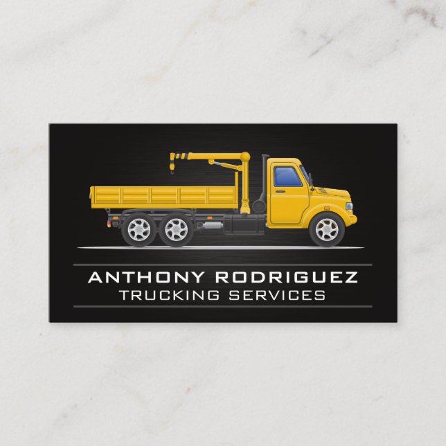 Carte de visite des services de camionnette jaune (Devant)