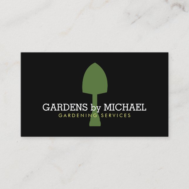 Carte de visite des services de jardinage de pique (Devant)