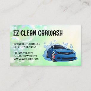 Carte de visite des services de lavage automatique