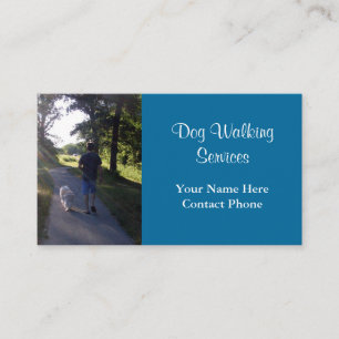 Carte de visite des services de marche pour chiens