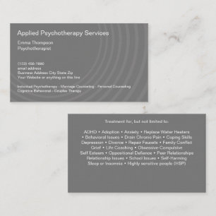 Carte de visite des services de psychothérapie cli
