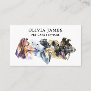Carte de visite des services de soins pour animaux