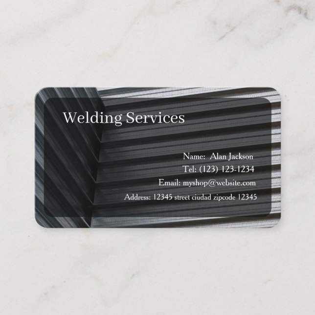 Carte de visite des services de soudure modifiable (Devant)