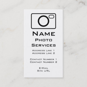 Carte de visite des services photo