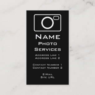 Carte de visite des services photo