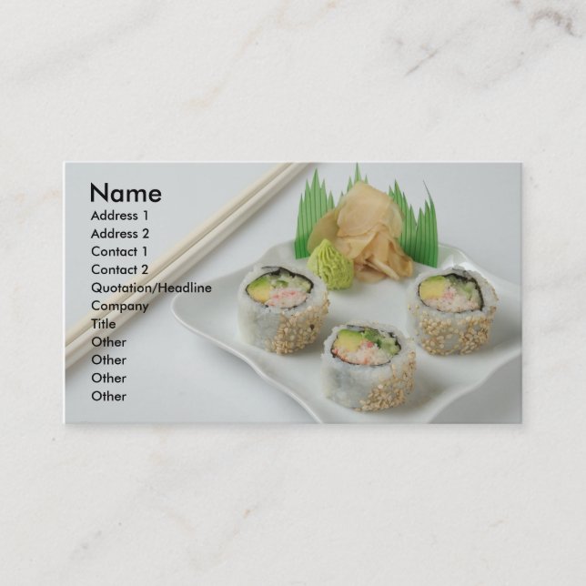 carte de visite des sushi 2 (Devant)