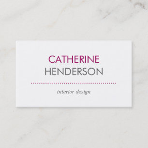 Carte de visite des tons modernes - rose