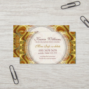 Carte de visite des vagues Super d'or