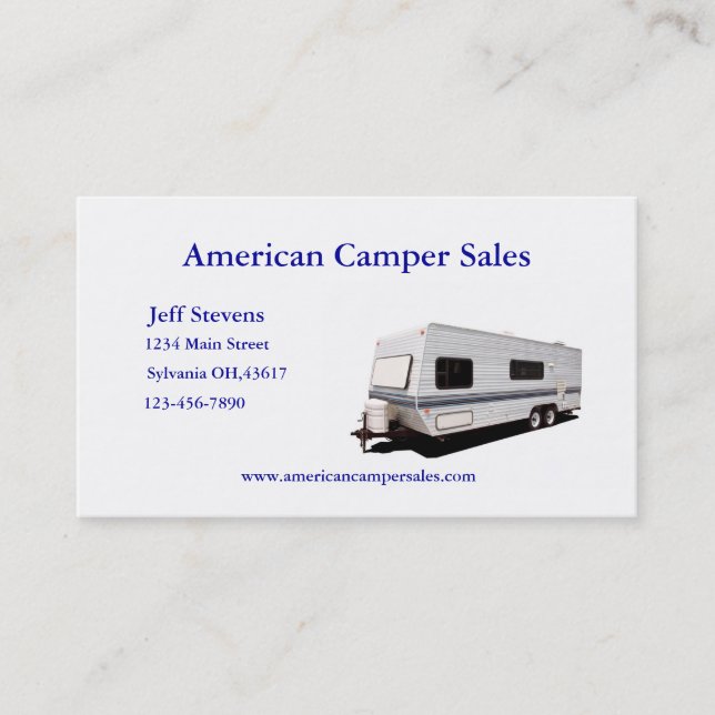 Carte de visite des ventes de Camper (Devant)