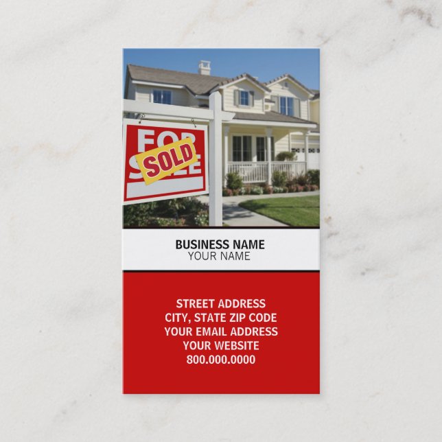 Carte de visite des ventes immobilières (Devant)