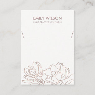 CARTE DE VISITE DÉSERT CACTUS SUCCULENT BLUSH NECKLACE AFFICHAGE