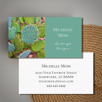 Carte De Visite Desert Cactus Succulent tendance Turquoise vert