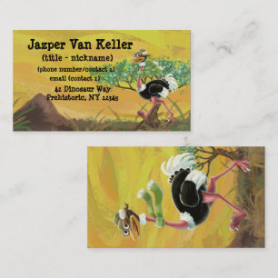 Carte De Visite Desert Ostrich Runner