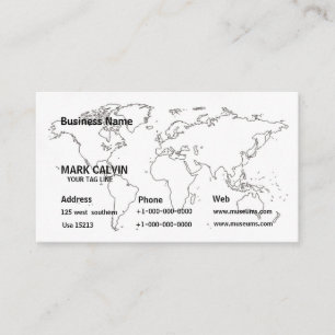 Carte de visite Desgin de carte du monde