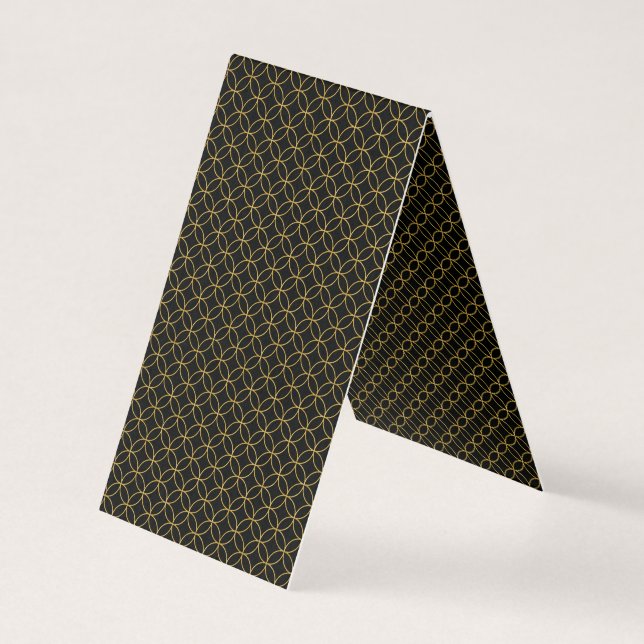 Carte De Visite Design1 traditionnel japonais - SHIPPO- Black&Gold (Devant)