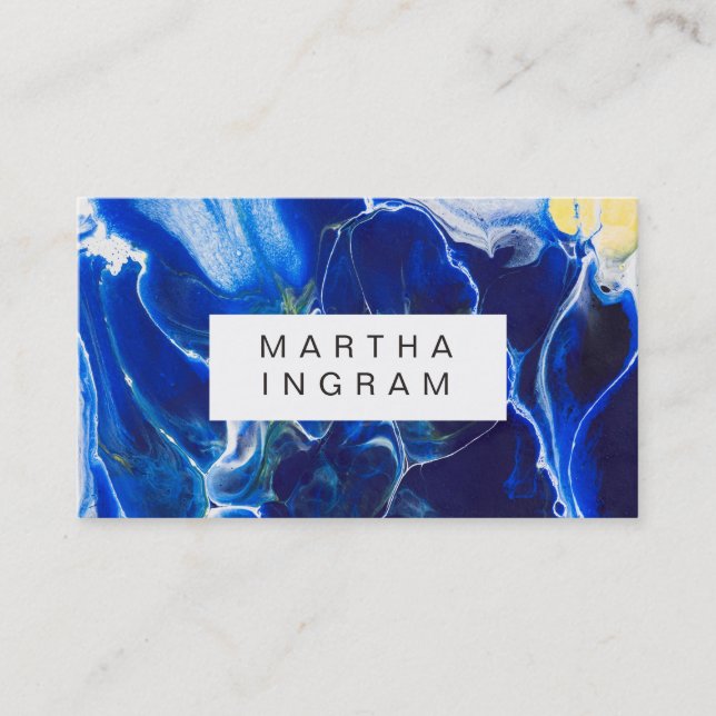 Carte De Visite Design artistique moderne Design artistique bleu A (Devant)