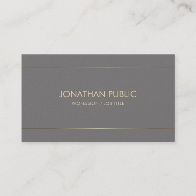Carte De Visite Design Artistique Professionnel Élégant Plaine Lux (Devant)