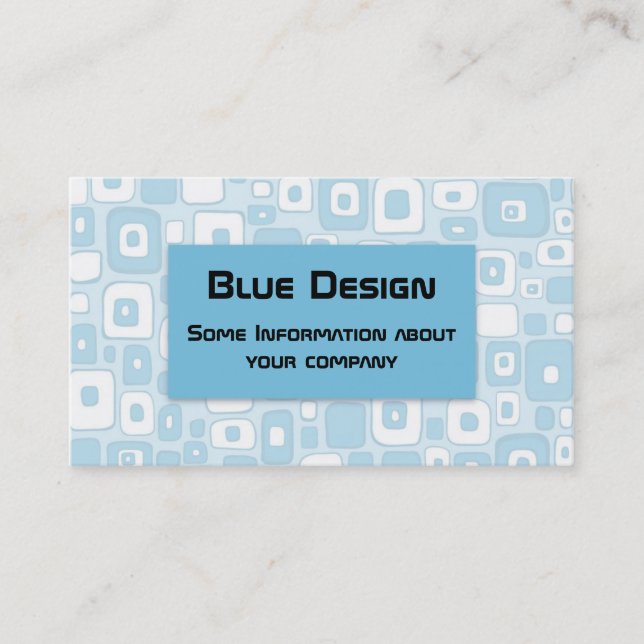 Carte De Visite design bleu (Devant)