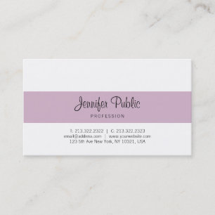 Carte De Visite Design Calligraphié Élégant Tendance Minimaliste