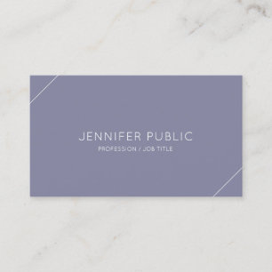 Carte De Visite Design chic moderne violet violet clair élégant