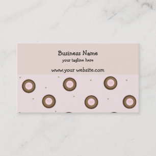 Carte De Visite Design circulaire moderne Brown et rose