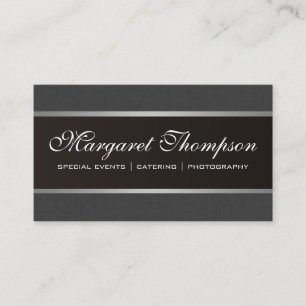 Carte De Visite Design classique Silver Trim