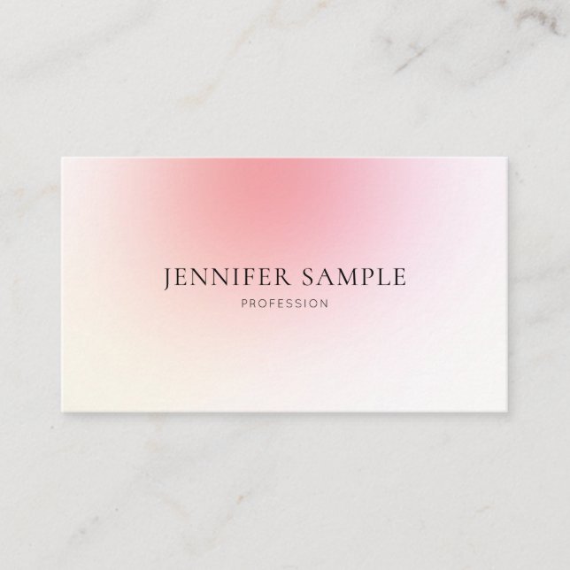 Carte De Visite Design créatif clair Harmonie couleur rose Luxe (Devant)
