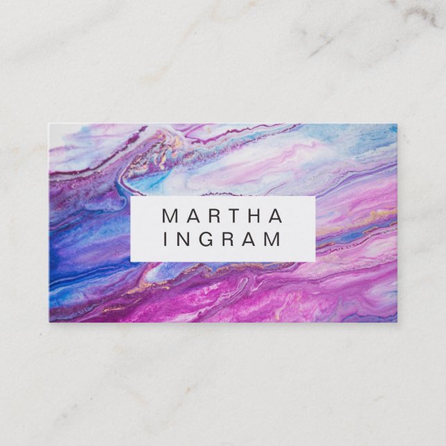 Carte De Visite Design créatif moderne Galaxie violette Abstraite (Devant)