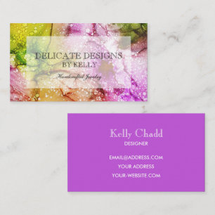 Carte De Visite Design d'aquarelle brillante