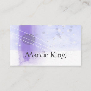 Carte De Visite design d'aquarelle violet élégant