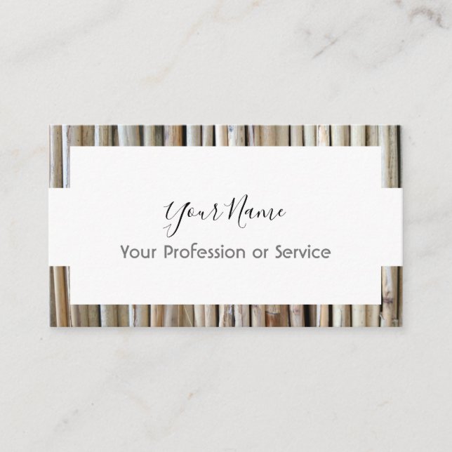 Carte De Visite Design de cadre en bois pour les services intérieu (Devant)