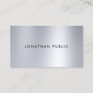 Carte De Visite Design de look Argent Moderne élégant élégant