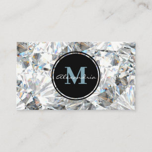 Carte de visite design de luxe de bijoux en crista