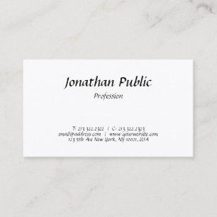 Carte De Visite Design de script tendance Simple Chic Moderne Plai