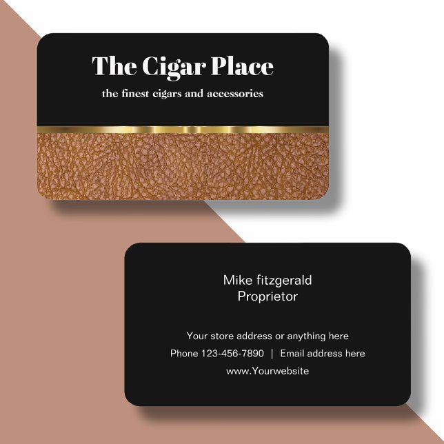 Carte De Visite Design de thème classique Cigar (Créateur téléchargé)